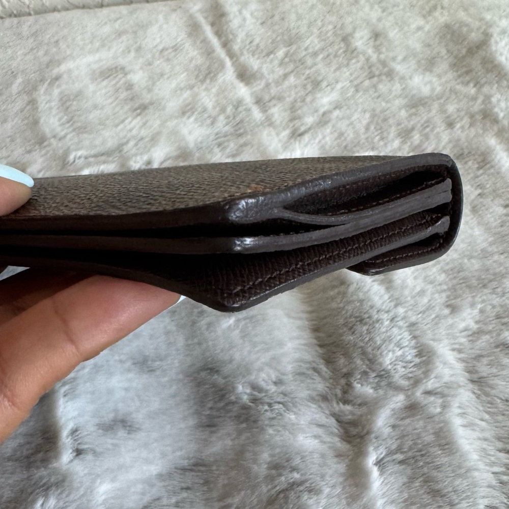 Louis Vuitton Damier Ebene Accordeon Long Wallet with Chain. P0230 - Picture 7 of 17